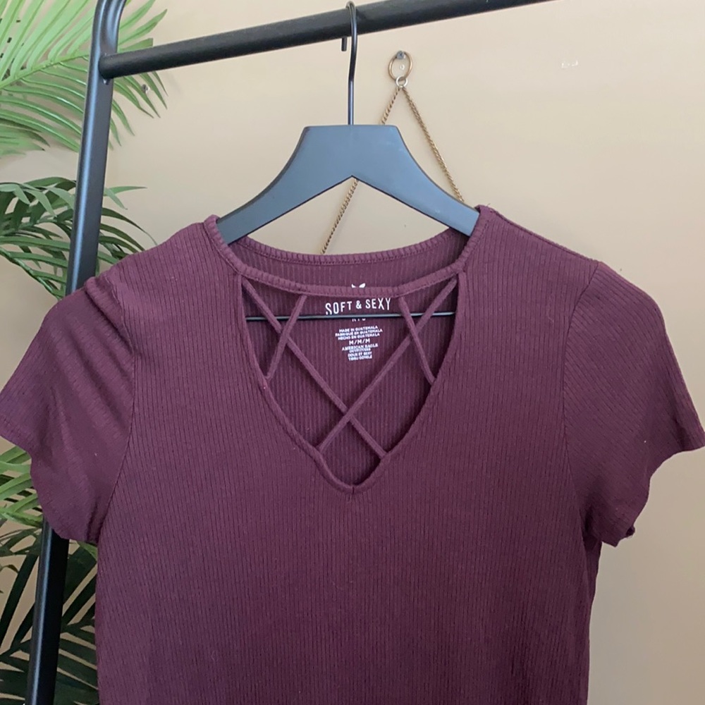 american eagle soft & sexy ribbed t shirt